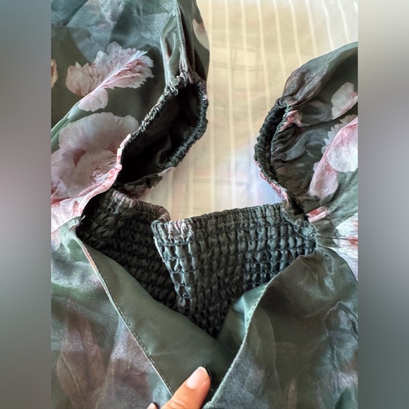 Chic soul Floral Dress in Green and Pink Size 3x - Picture 6 of 8